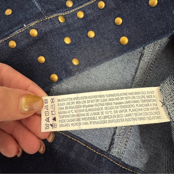 Forever 21 Strapless Studded Denim Mini Dress XS NWT - Picture 12 of 13